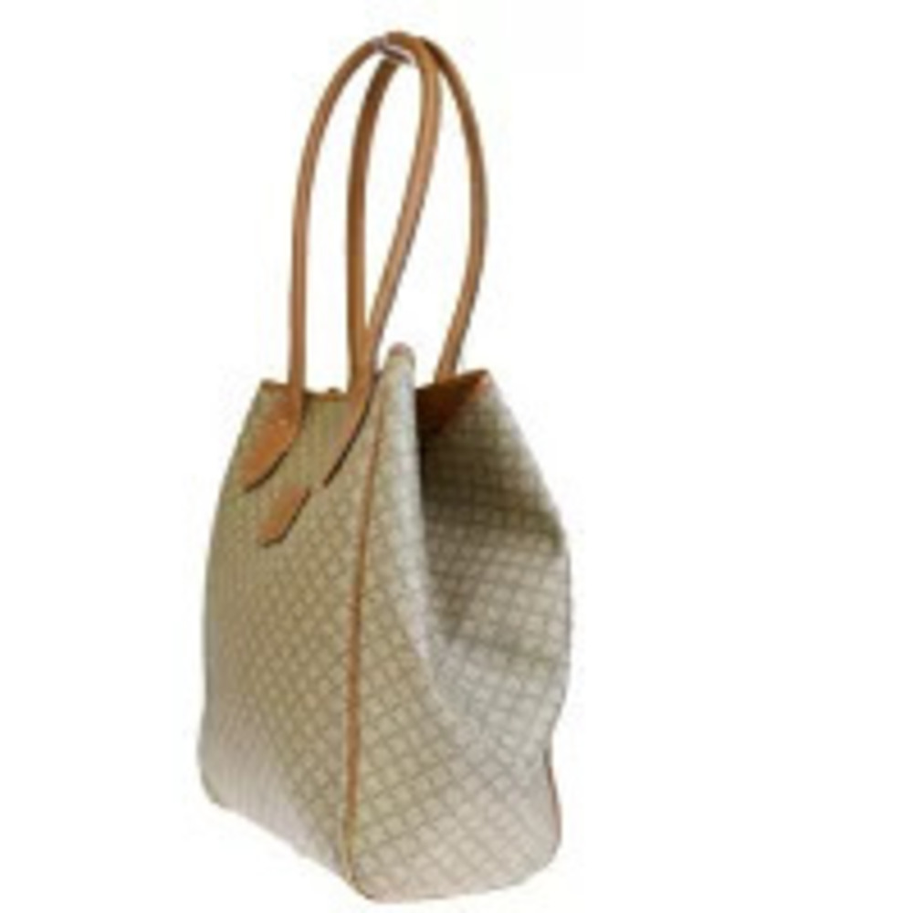 Celine Macadam Bag Shoulder Beige Tote Leather Tan